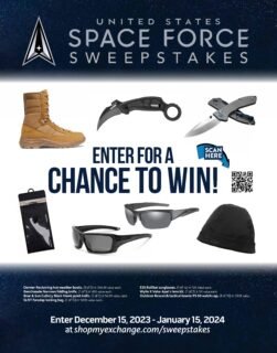 The Army & Air Force Exchange Service is celebrating the Space Force’s fourth birthday by giving away more than $4,000 in tactical gear.